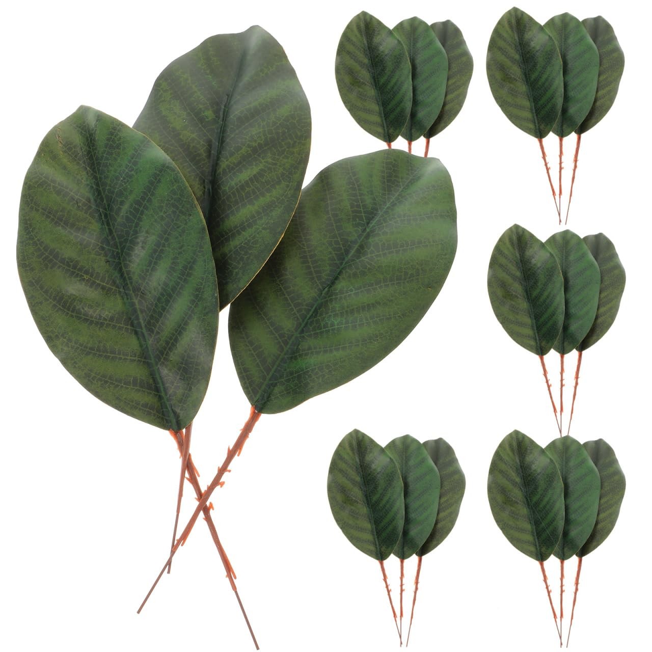 30 Pcs Artificial Magnolia Leaves 7.67 Inch Faux Leaves for Crafts Green Leaf…