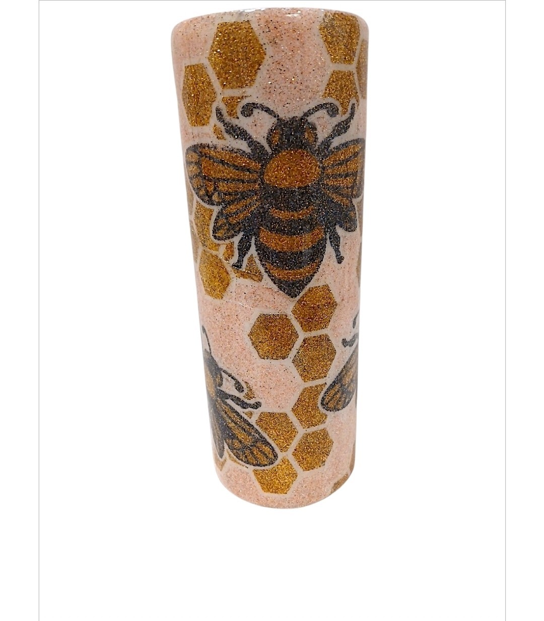 Bee Tumbler Large 20 oz w Yellow Roses Floral Arrangement Bouquet GIFT Birthday