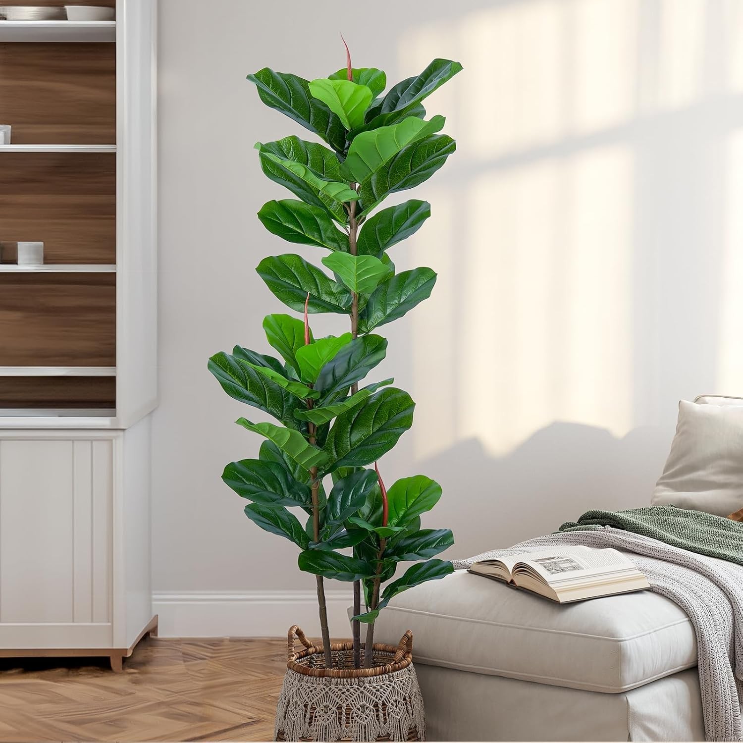 Artificial Fiddle Leaf Fig Tree 5FT Faux Fiddle Leaves Fig Tree Artificial