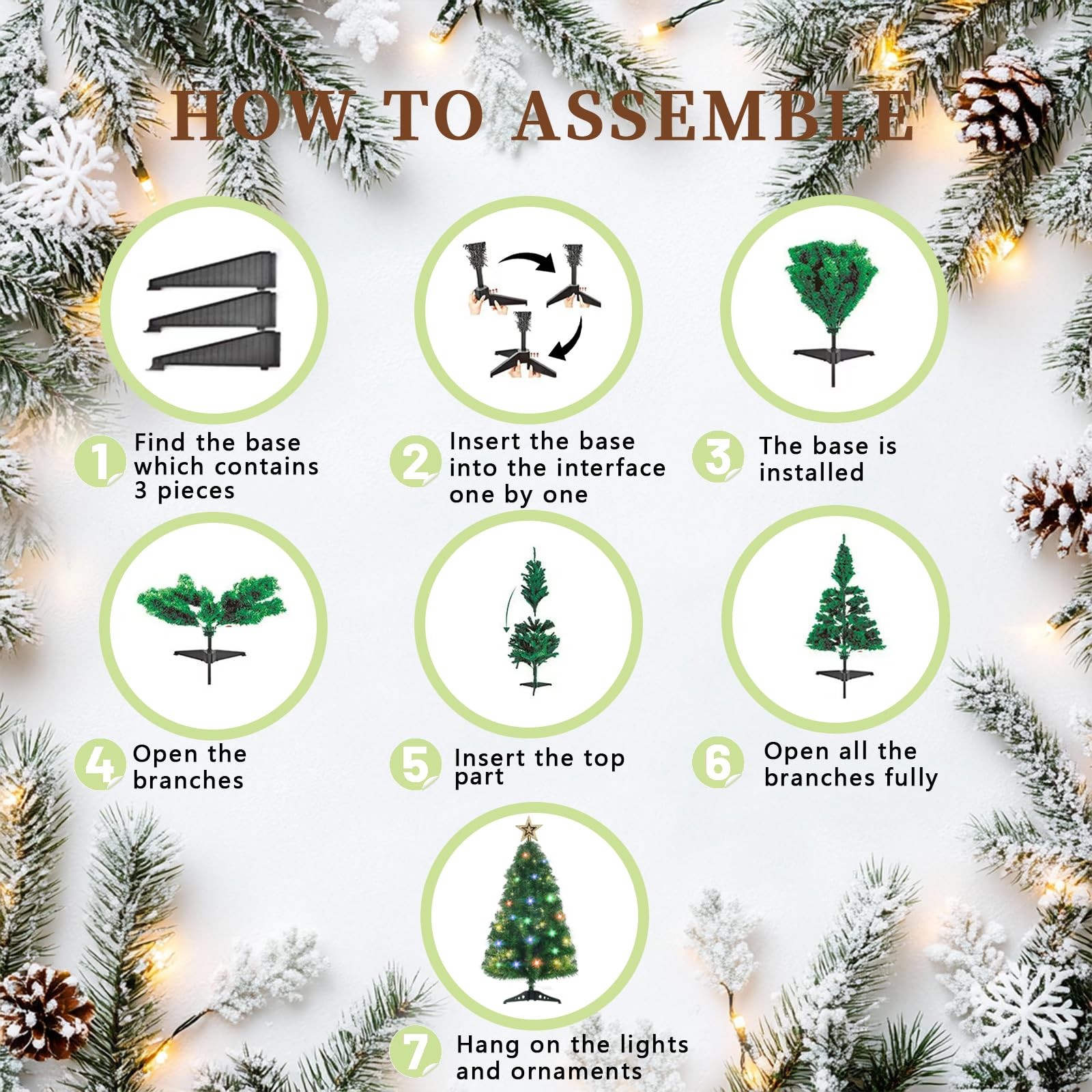 3ft Artificial Christmas Tree, Tabletop Xmas Tree for Holiday Decor 140 Branc…