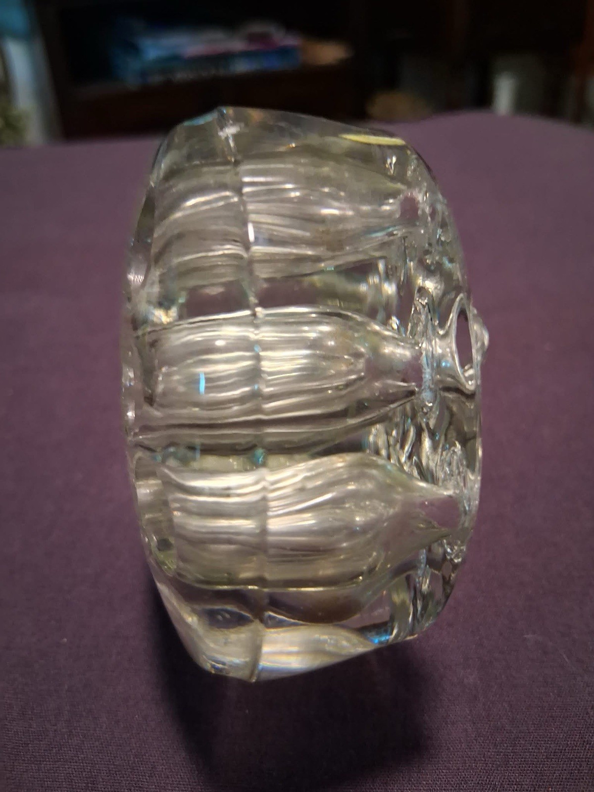 Clear Glass Flower Frog Multi-Hole Floral Arranger 3.5 in W x 1.5 in H
