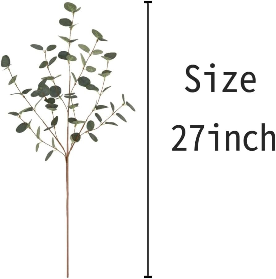Durable 12-Pack Dark Green Eucalyptus Stems – Add a Touch of Nature Indoors