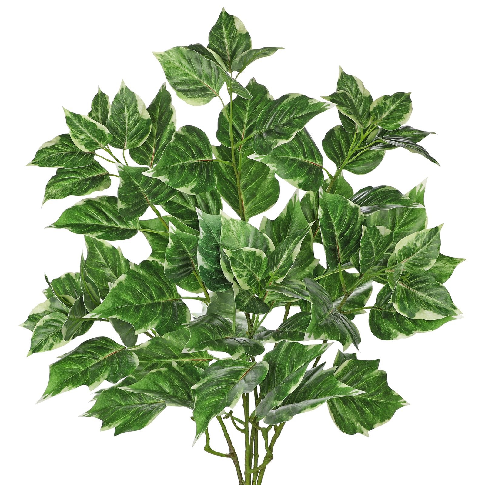 3PCS Artificial Greenery Stems for Vase 33.4 Inch Faux Leaf Branches Long Ste…