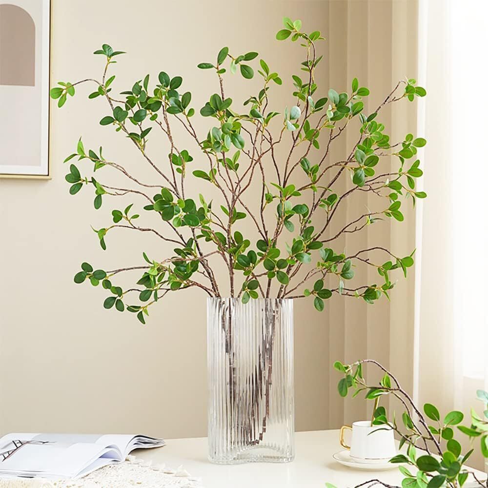 32” Faux Green Leaf Branch