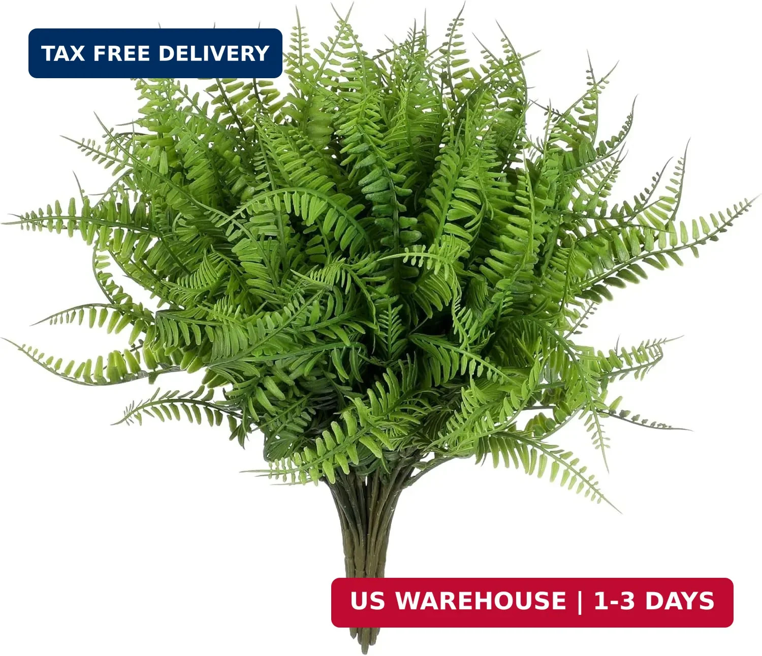 Grand Verde Boston Ferns Artificial Plants Bulk Faux Greenery Plastic Shrubs Rea