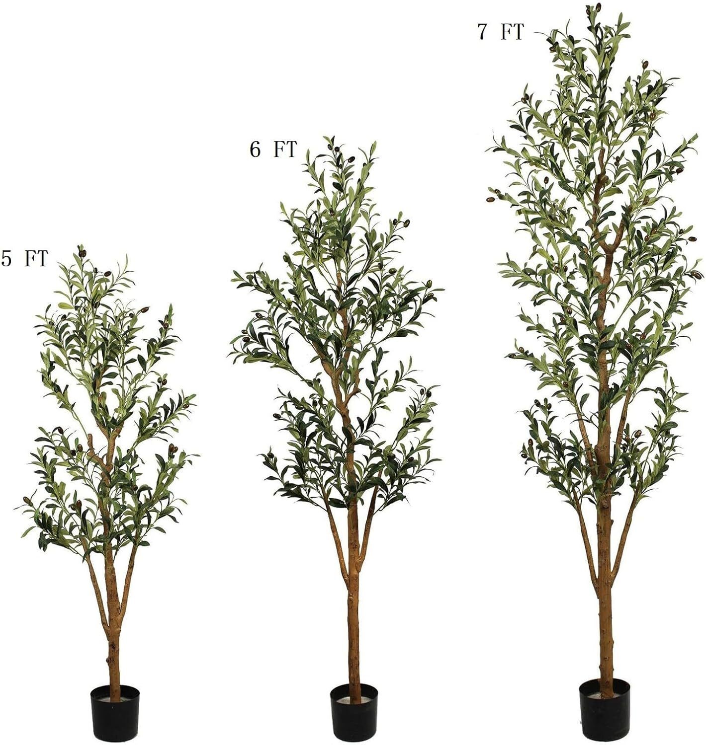Artificial Olive Tree with Pot – Realistic Leaves & Olives