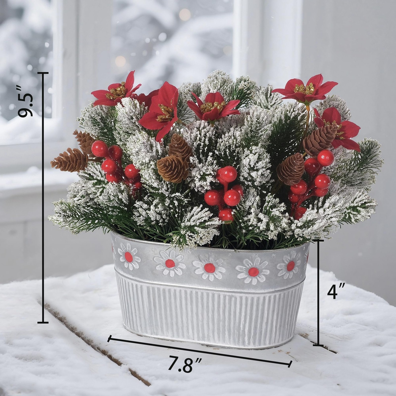 Christmas Centerpiece Table Decorations Artificial Norfolk Pine Branches