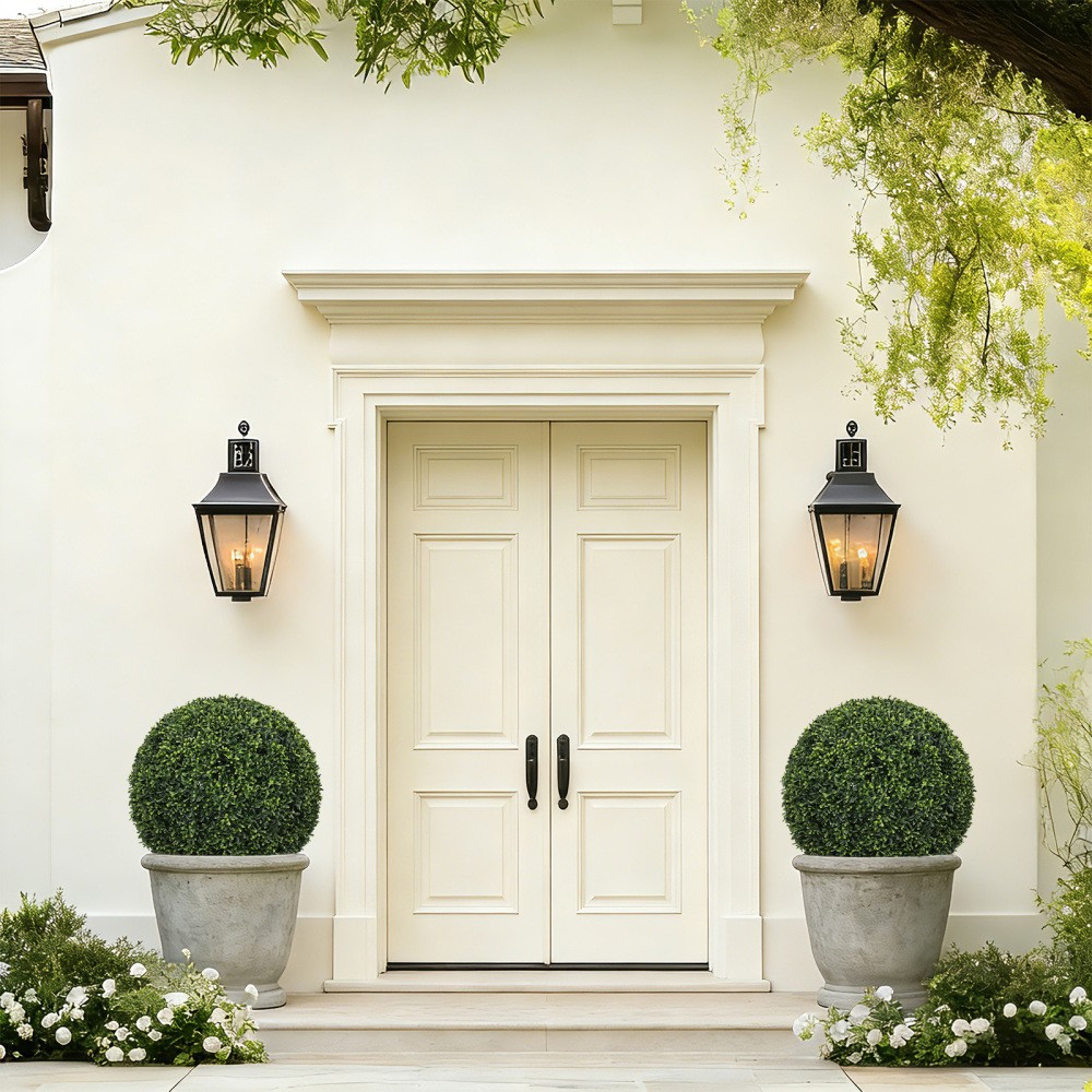 18.5 Inch Topiary Balls Artificial Faux Boxwood Plants Green Decorative Spheres