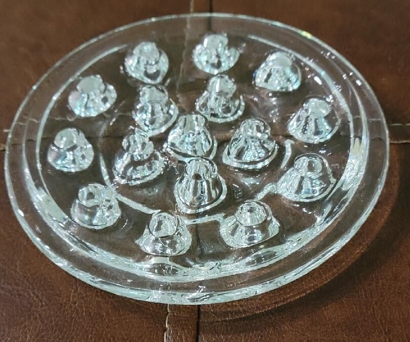 Clear Glass Flower Frog Stem Holder for Vase / Excellent Paperweight