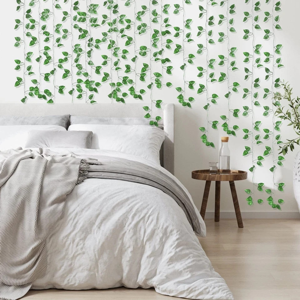 360 Feet 48 Pack Fake Greenery Hanging Garland, Ivy Leaf Plants, Vine Leaves,…