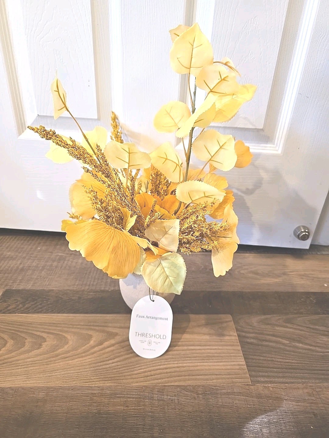 13107 Yellow Leaf Faux Arrangement – Designed with Studio McGee Clay Vase.