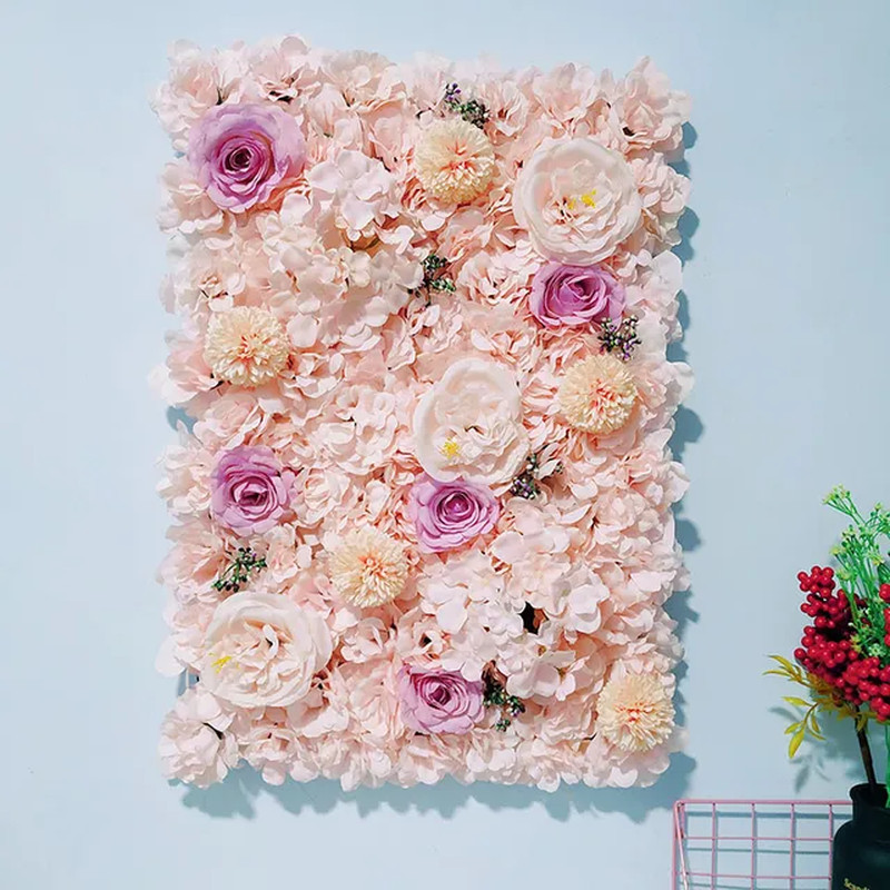 Artificial Rose Flower Wall Panel 40X60 Cm Living Room Decor Floral Backdrop
