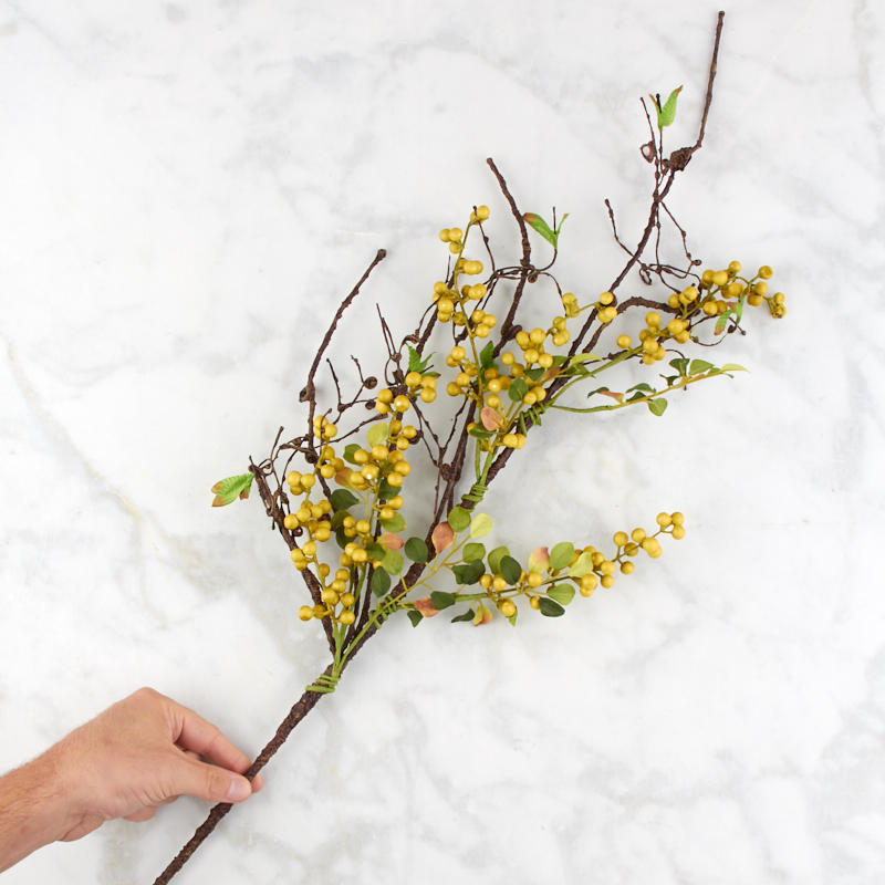 Set of 2 Artificial Green Berry and Twig 30″ Branch Sprays