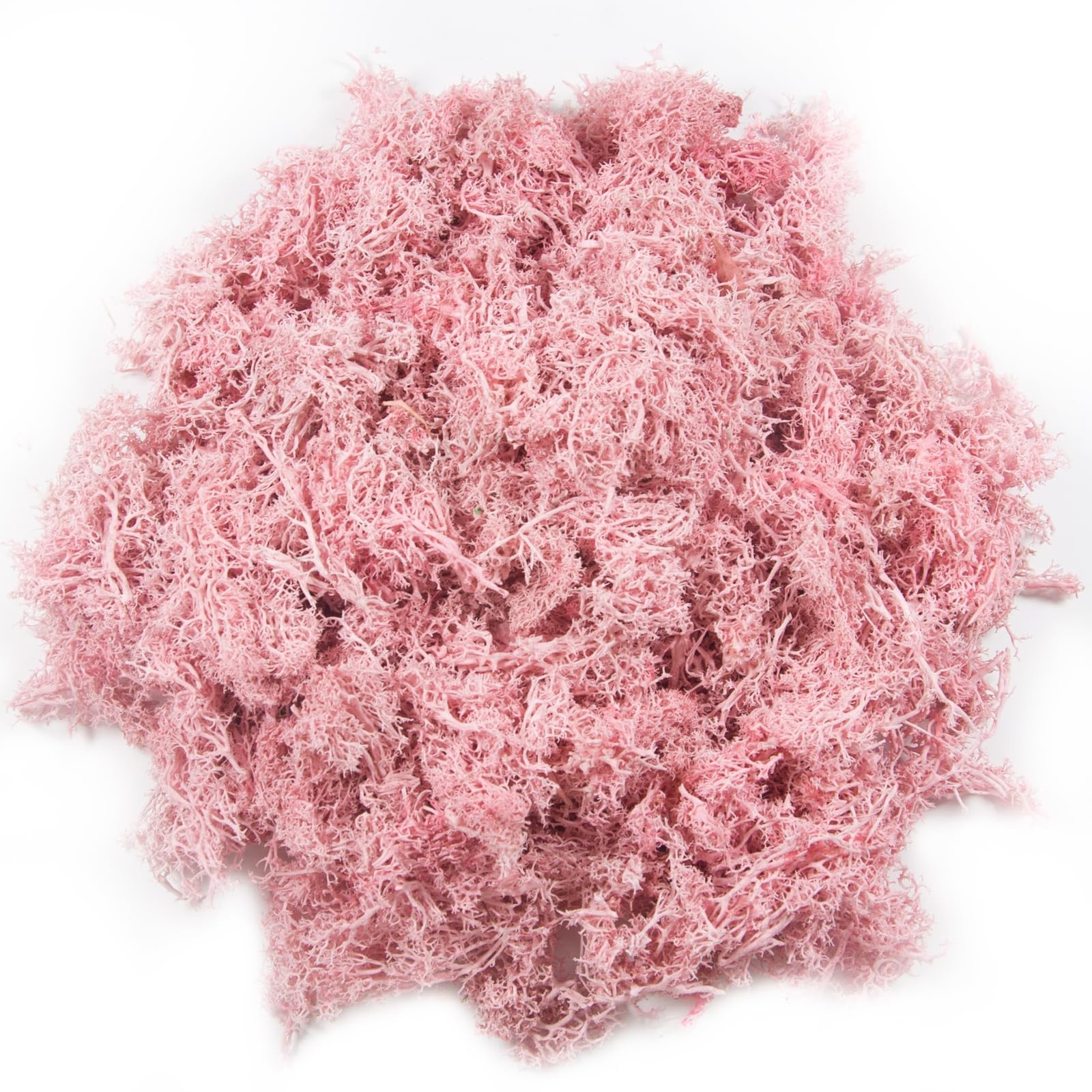 Jinenat 3.5oz Fake Pink Moss for Crafts Realistic Artificial Reindeer Moss for