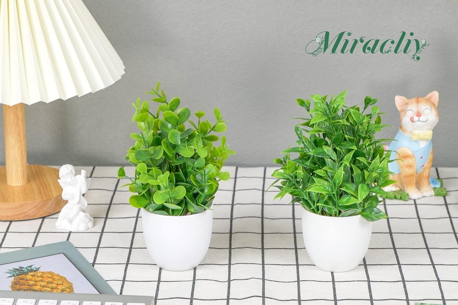 6 Pack Small Fake Plants Eucalyptus Rosemary Succulents Plants Artificial in …