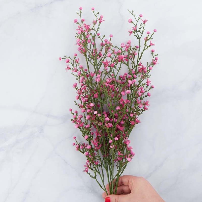 Hues of Pink Artificial StarFlower Berry Bush for Floral