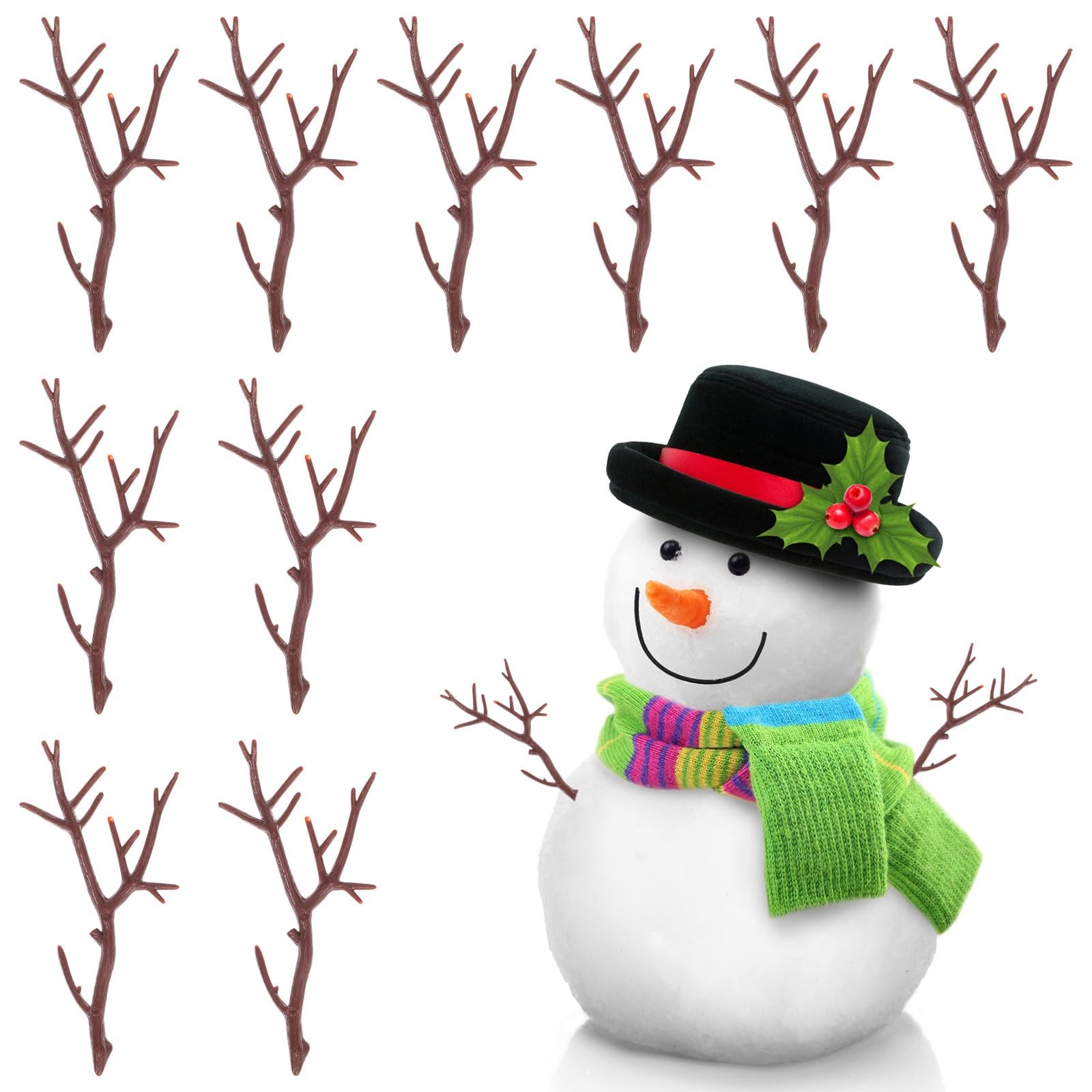 10pcs Mini Antler Tree Branches Artificial Twig DIY Craft Branches Plastic De…