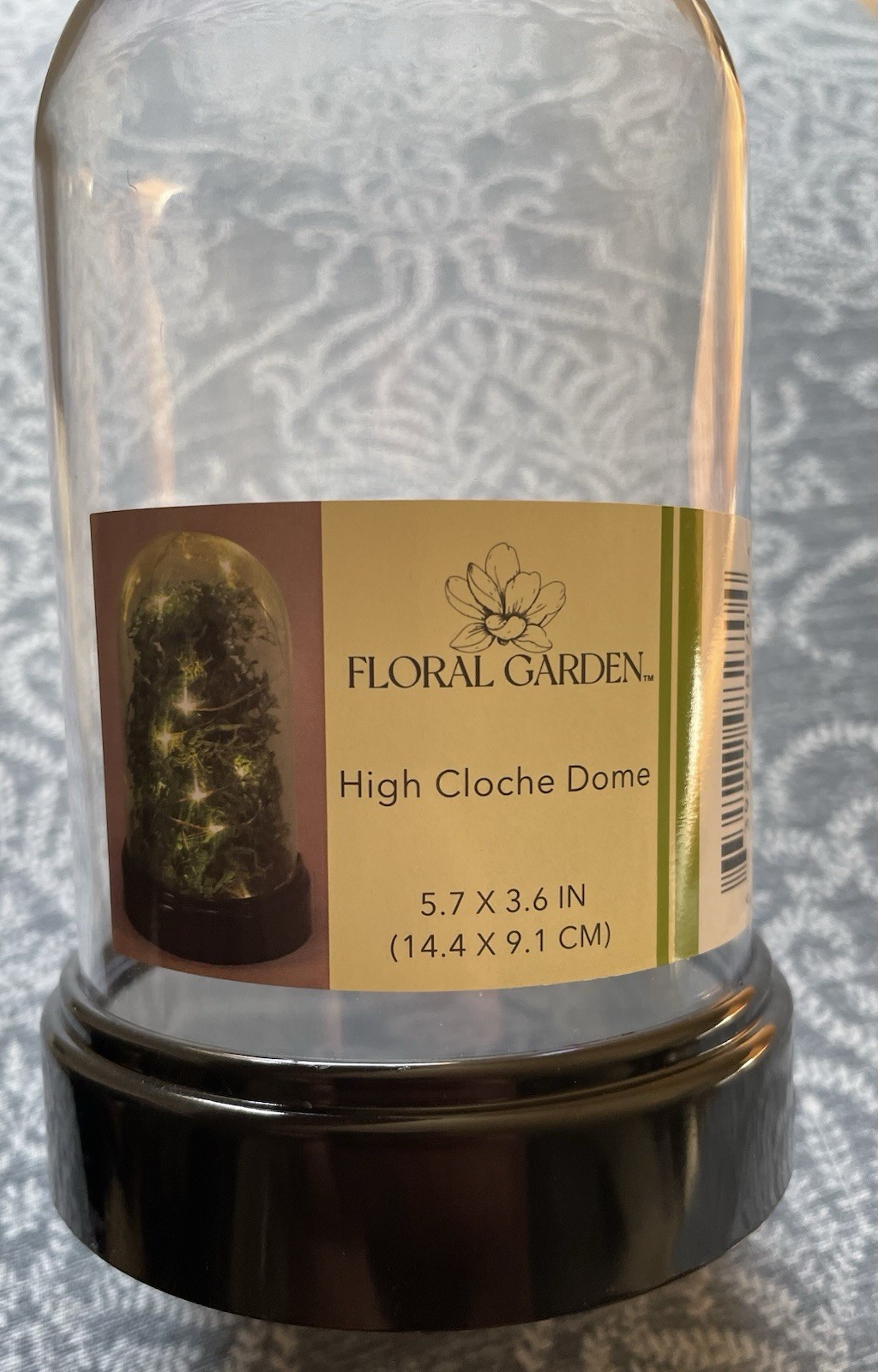 Floral Garden High Cloche Dome Acrylic Display Case Home Decor New 5.7×3.6