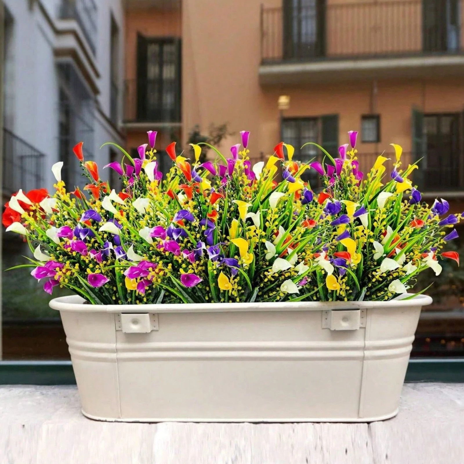 5 Bunch Artificial Calla Lily Flowers UV Resistant Fake Plan Outdoor Garden Deco