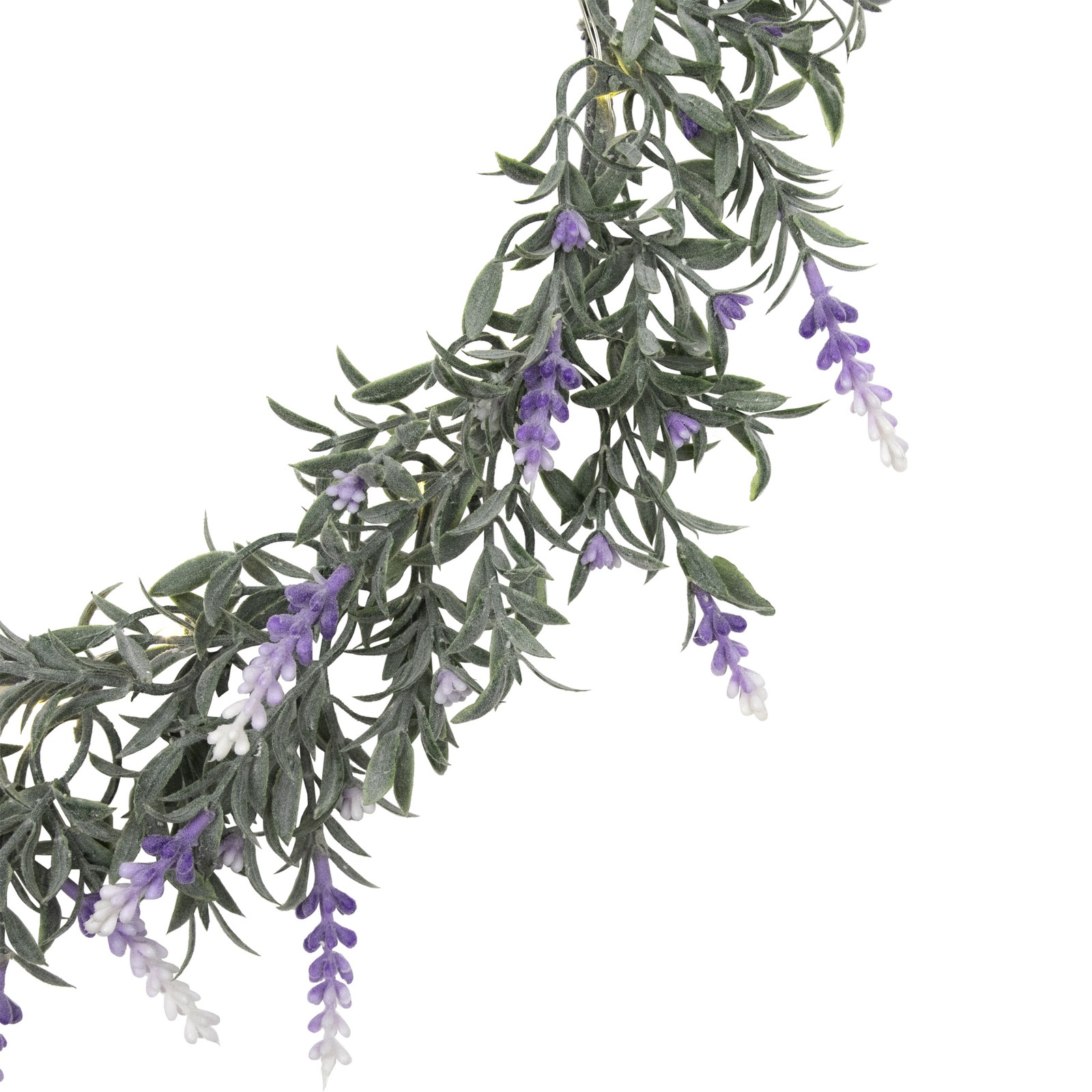 Northlight Artificial LED White Purple Lavender Spring Wreath 16″ White Lights