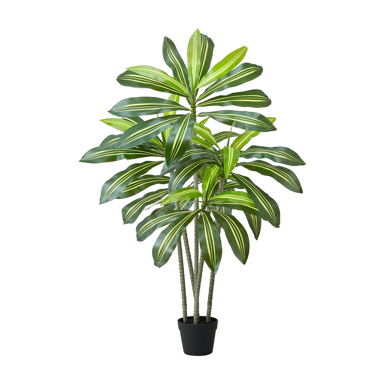 Uimoso 5ft Faux Dracaena Tree with White Pot for Indoor Spaces