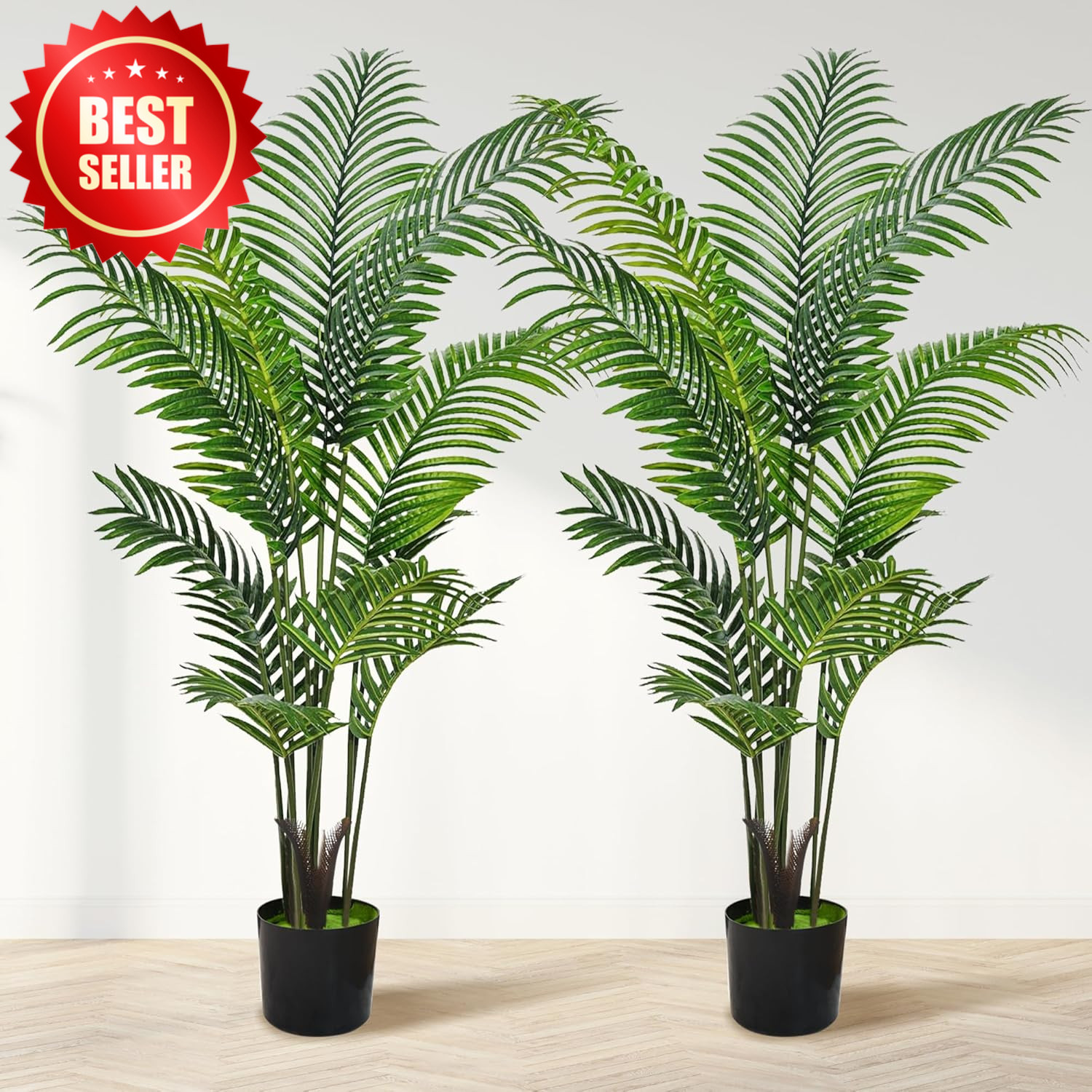 2 Pack 5FT Artificial Palm Tree Indoor Outdoor Floor Plant Decor US