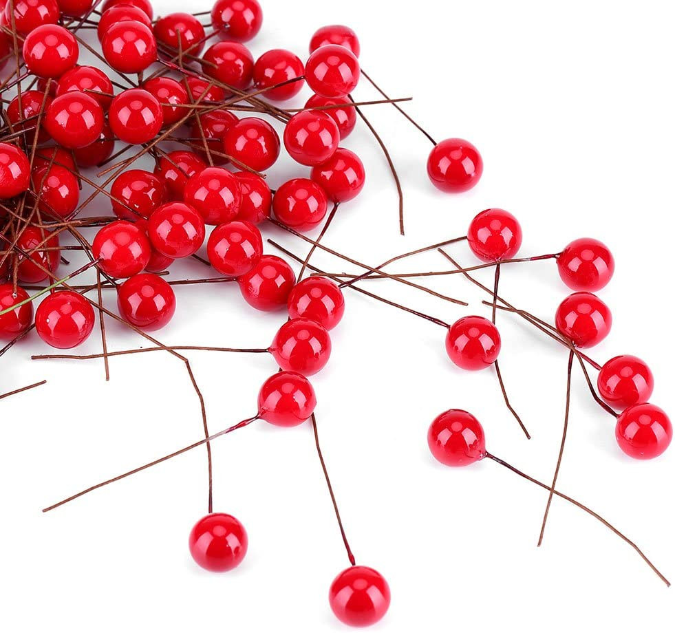 100 Artificial Cherries Lifelike Simulation Red Fake Berries Model for Crafts