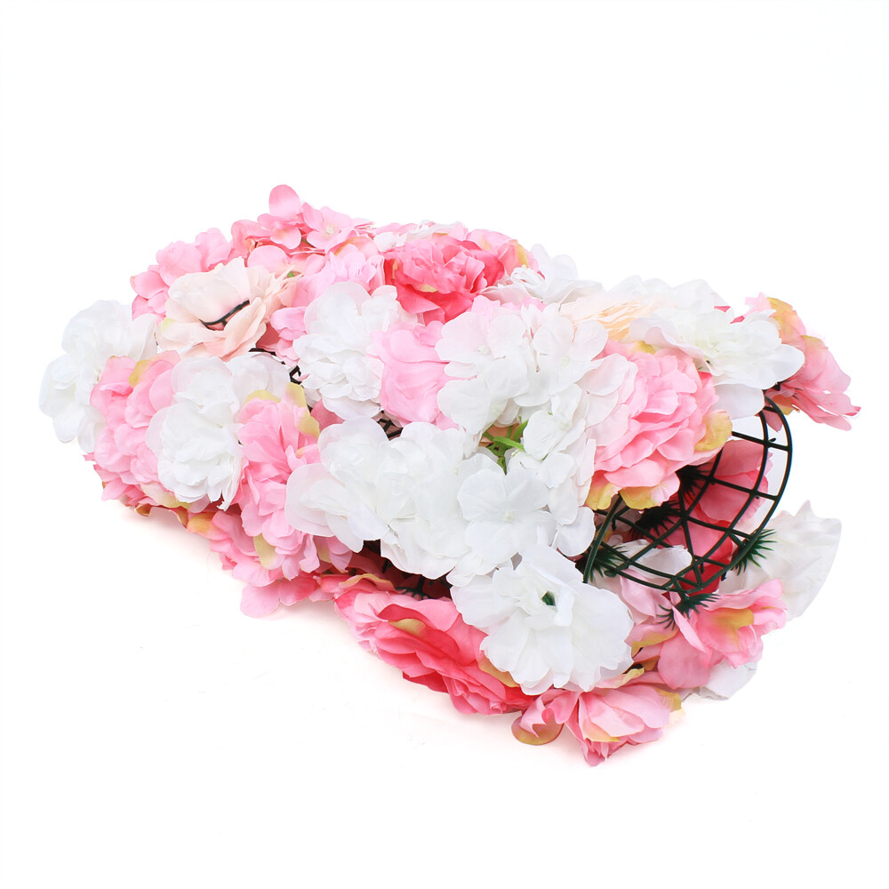 12Pc Rose Flower Wall Panels Artificial Silk Wedding Decor Party Home Floral DIY