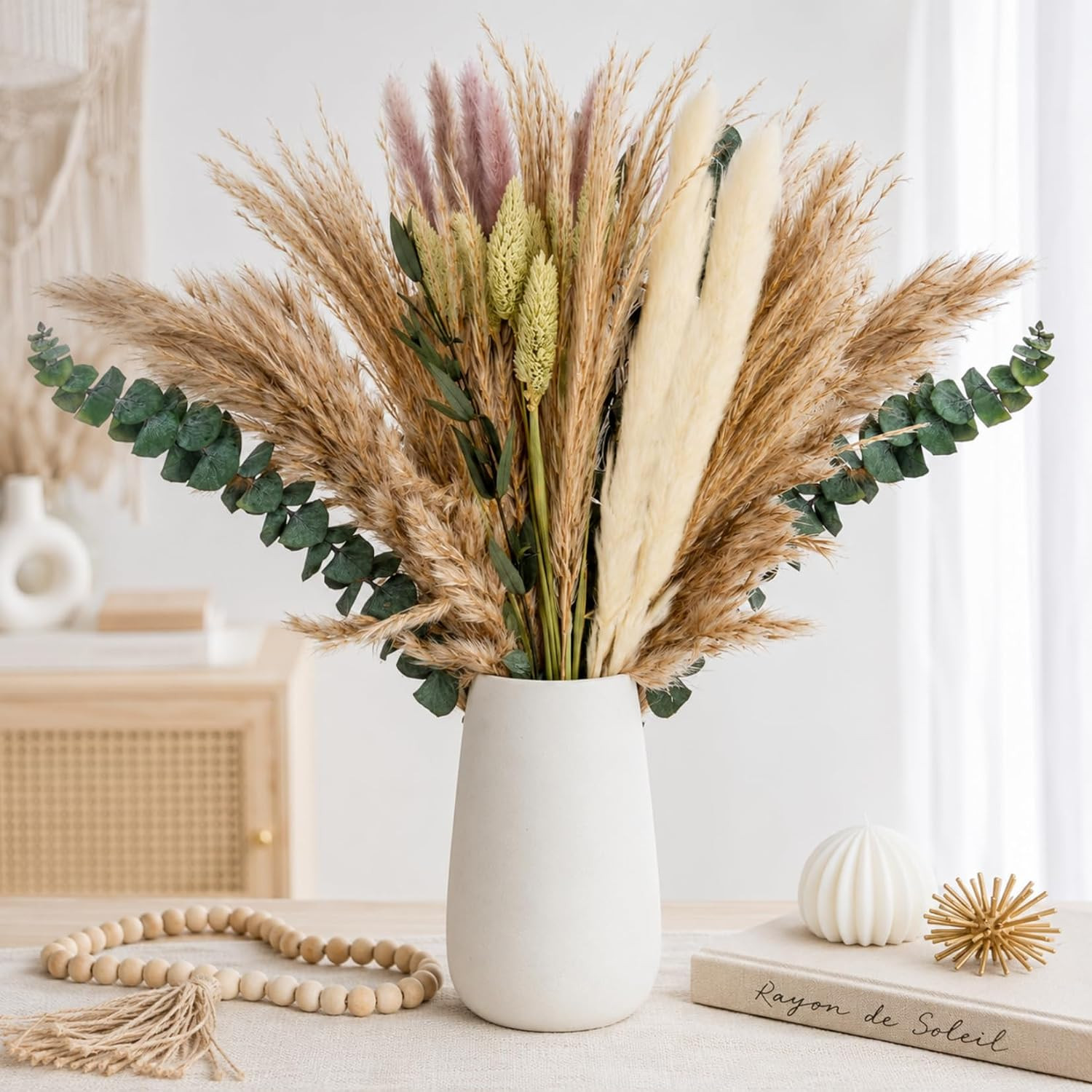 35PCS Dried Pampas Grass Decor – 7 Varieties Small Dried Flower | Dried Pampas G