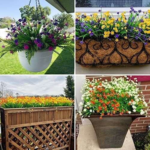 4~10 Pack Artificial Flower Fake Outdoor UV Resistant Boxwood Plants Shrub Decor