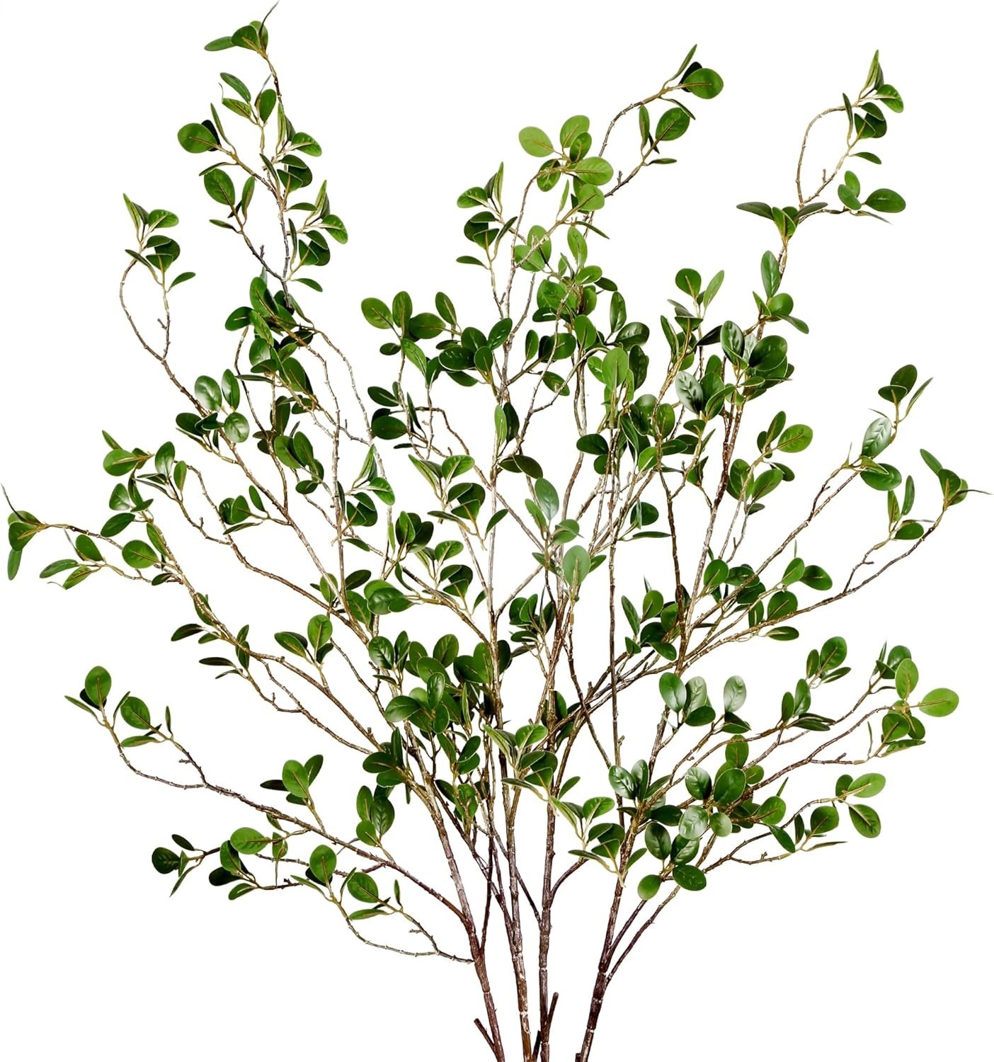 43’’ 4Pcs Artificial Ficus Branches Faux Leaf Spray Green Eucalyptus Branches…