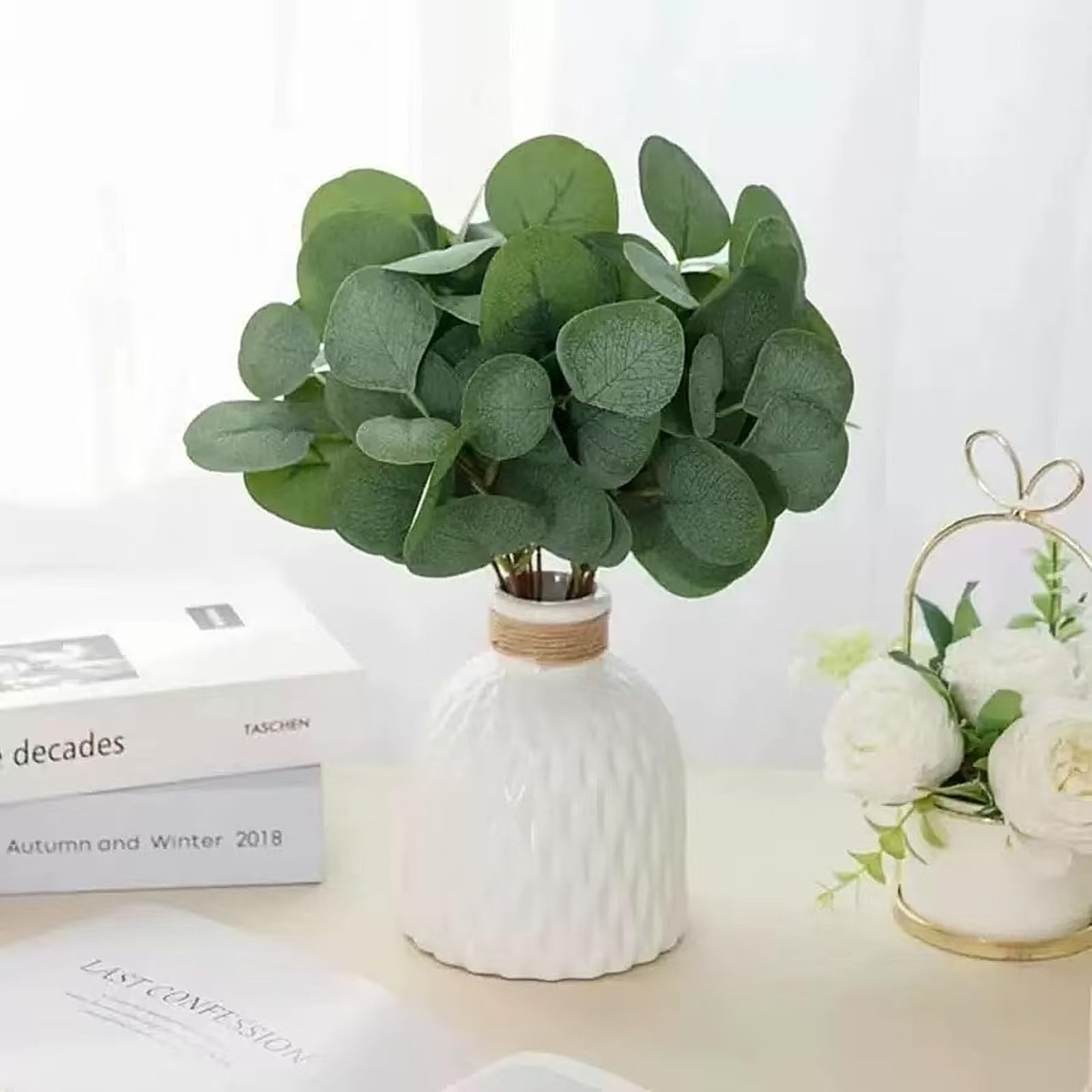 20PCS Bulk Artificial Eucalyptus Stems – Lifelike Greenery for Centerpieces, …