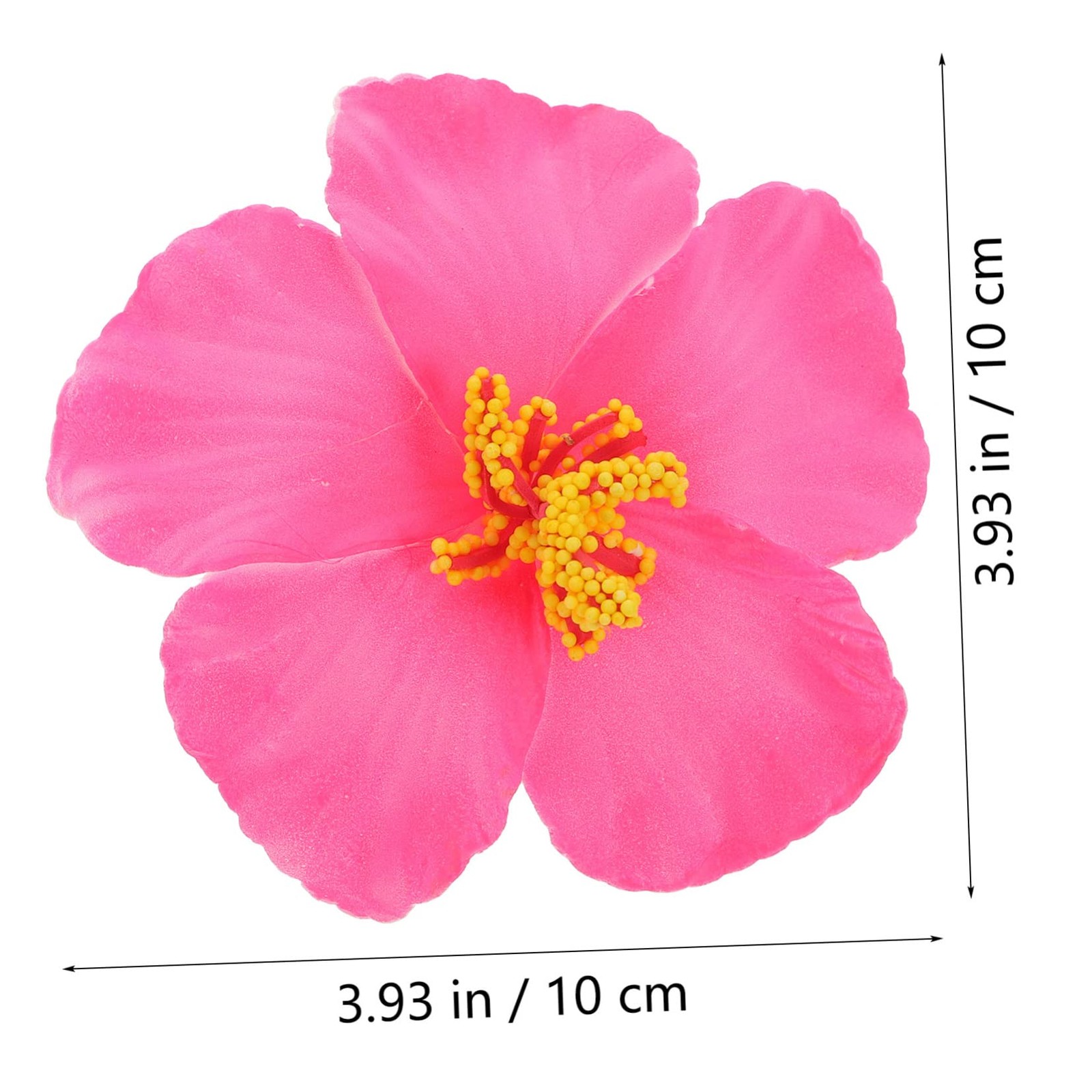 10 Pieces Artificial Hibiscus Flower Faux Tropical Flowers Pink Fake Hibiscus…