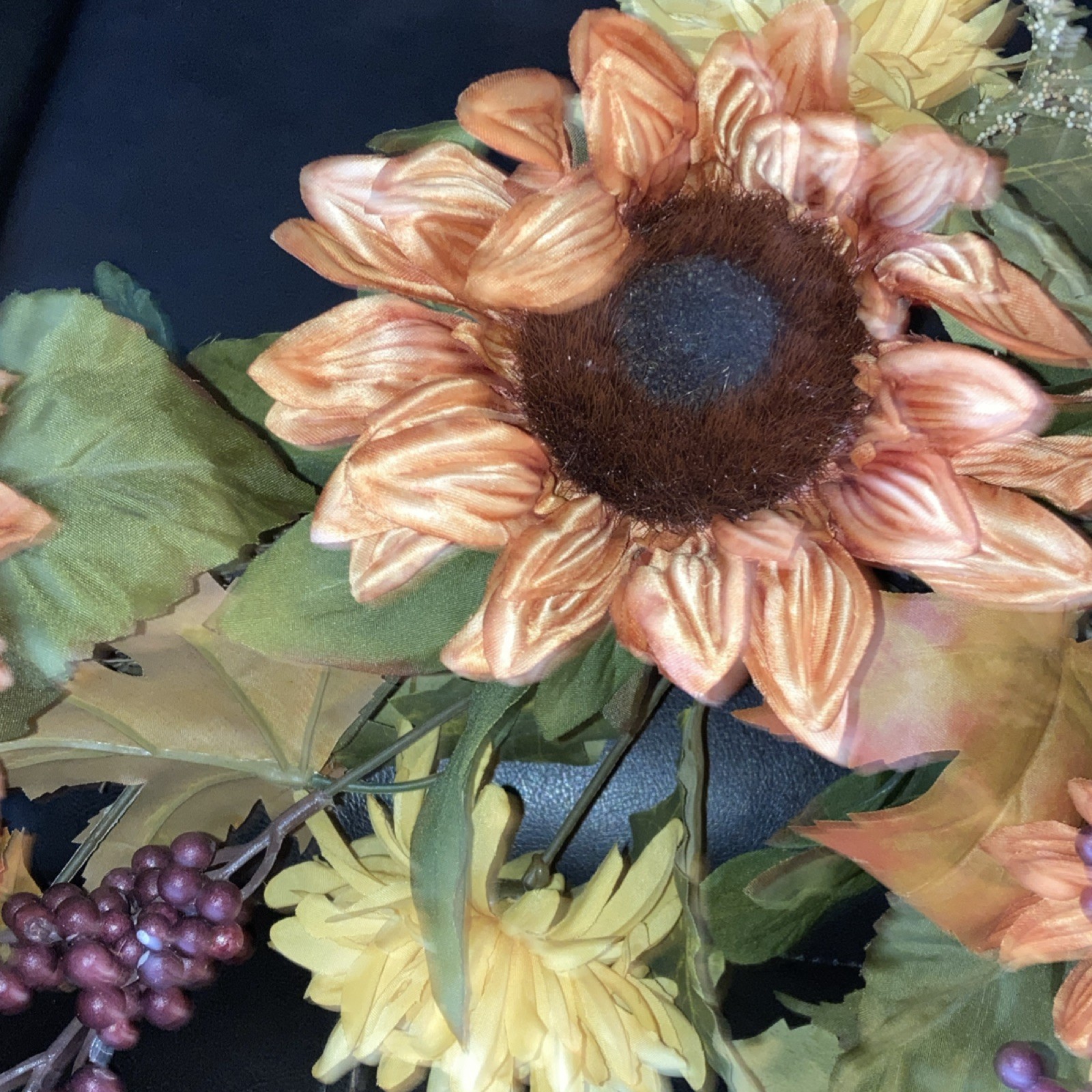 Bloom Room Fall Artificial Floral Swag Door Decoration Sunflower Mixed 26in