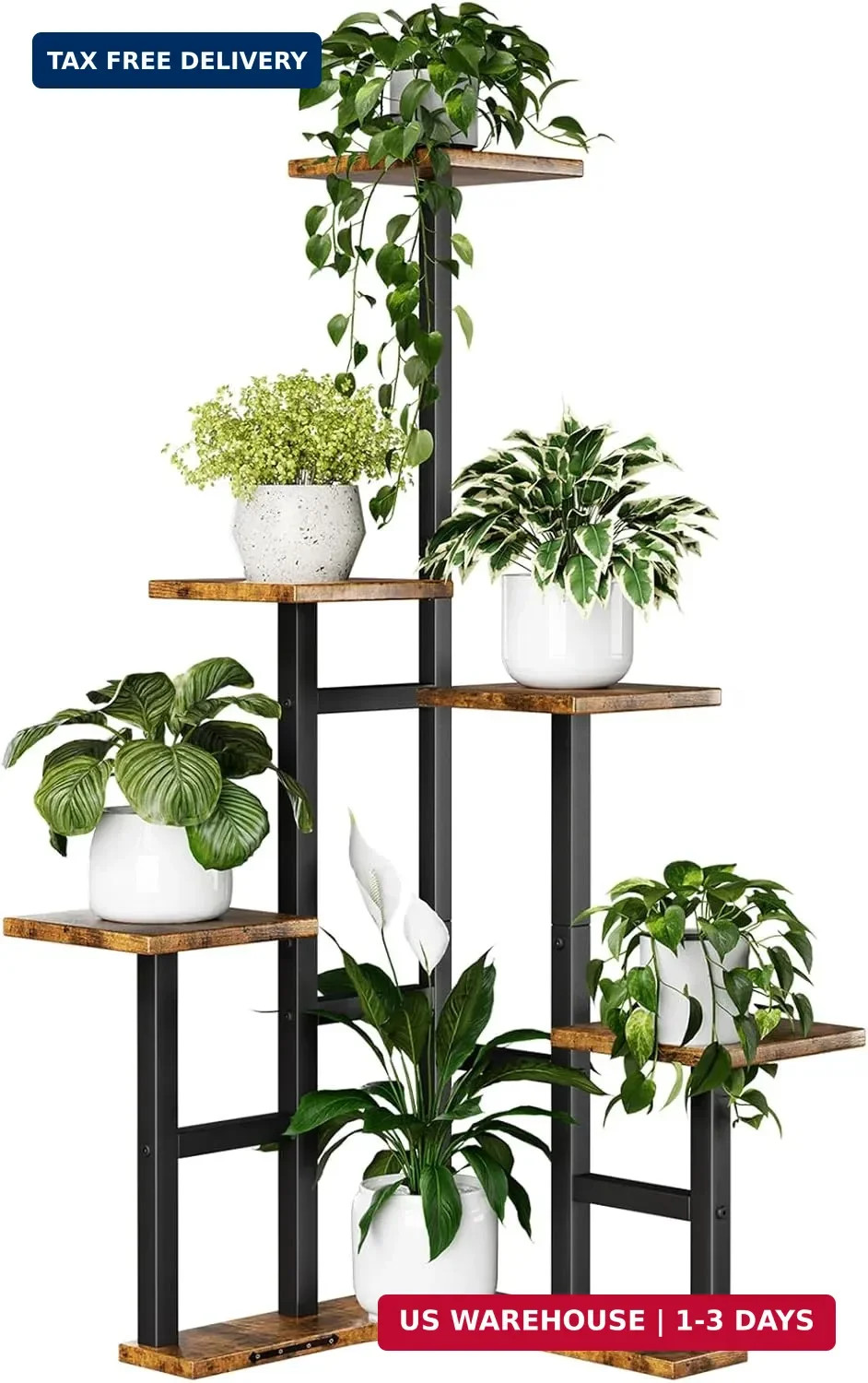 Corner Plant Stand Indoor, 6 Tiered Corner Plant Shelf Flower Stand for