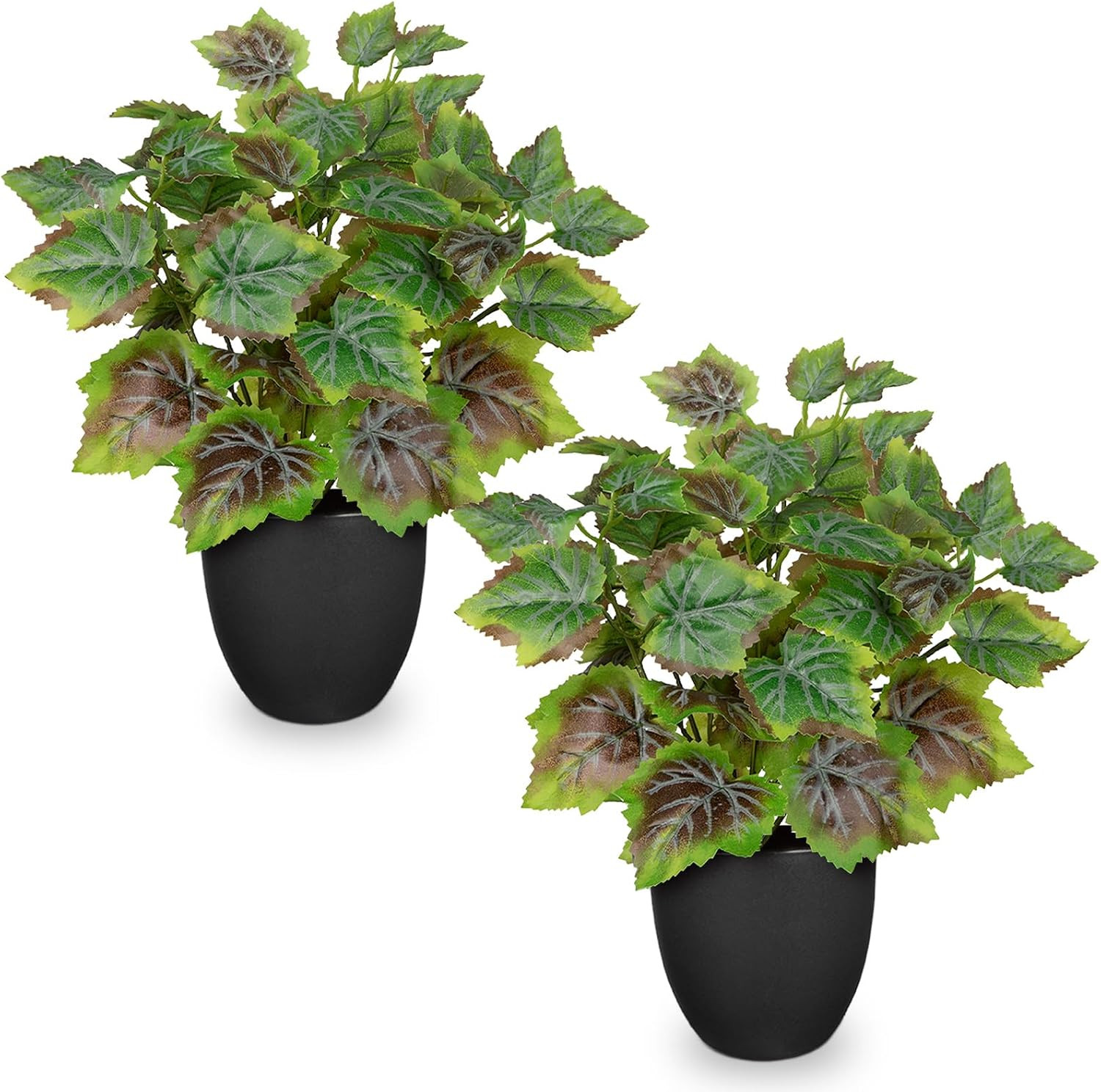 14.5″ Artificial Plants Indoor Home Decor Small Faux Plant | Silk Fake Potted Pl