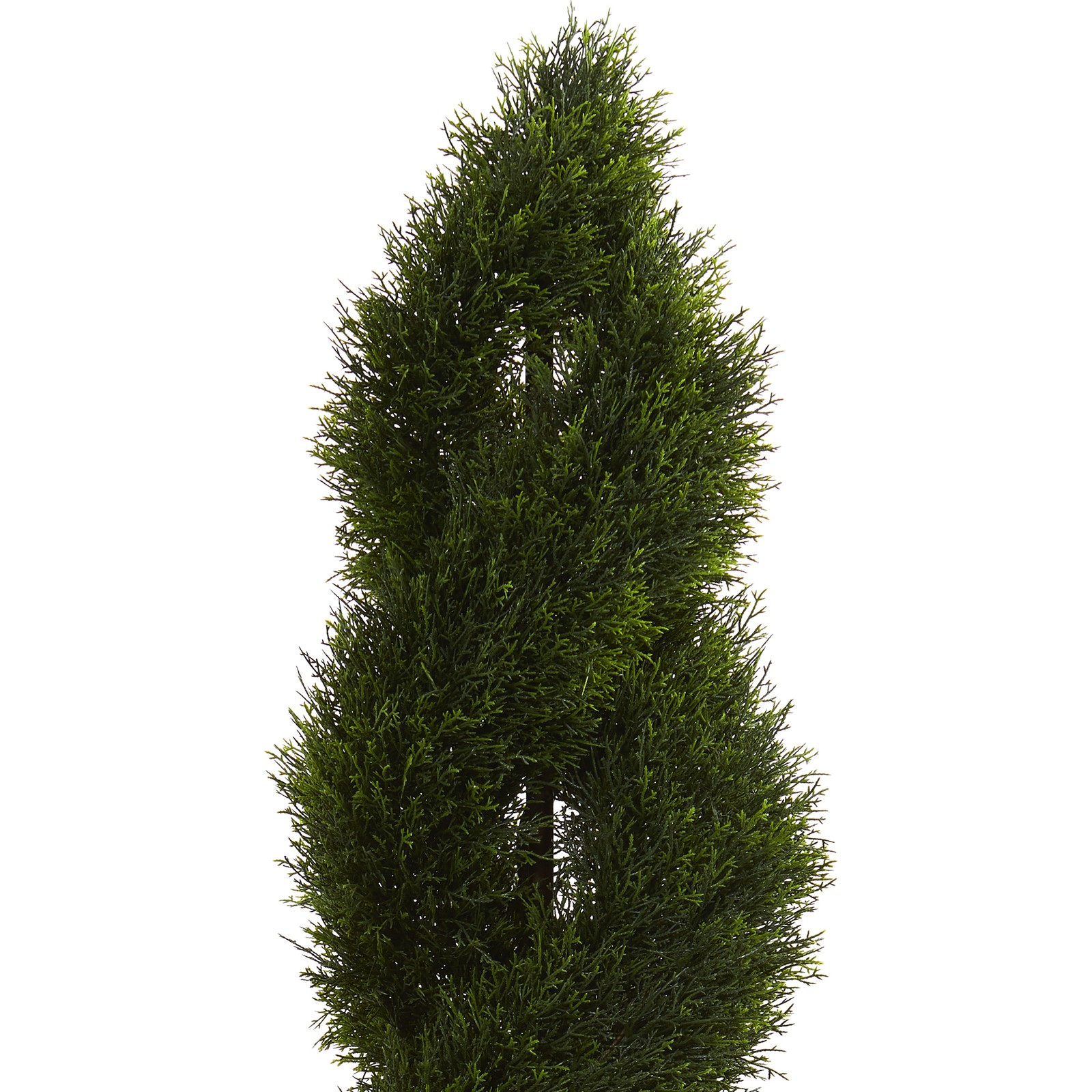 Nearly Natural 5.5ft Spiral Pond UV Resista Cypress Tree in White Tower Planter