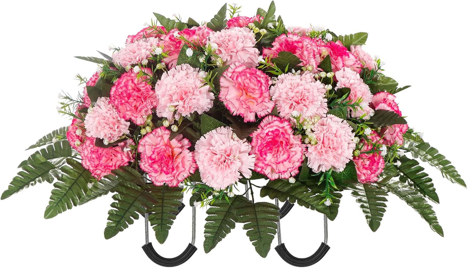 Pink Artificial Sympathy Flowers for Graves – Memorial Decorations Set