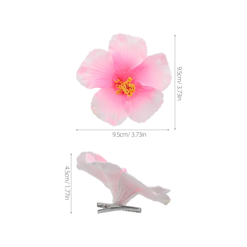 10Pcs Reusable Pink Hawaiian Hibiscus Flowers for Party Favors and Decor