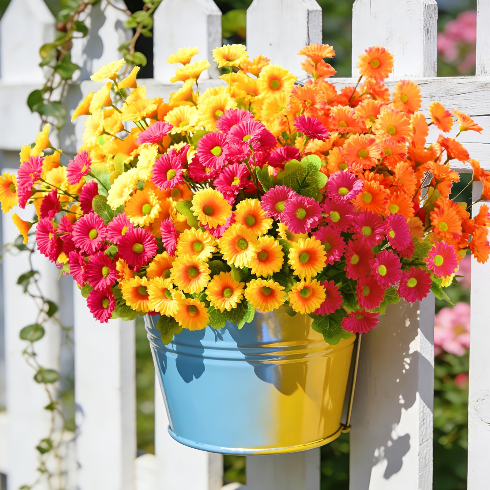 Best Waipfaru Artificial Flowers for Outdoors Faux Plants, UV Resistant Outdoor