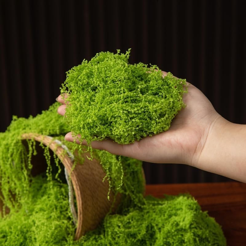 Fade Resistant Fake Moss for Crafts – 100g Versatile Decorative Greenery