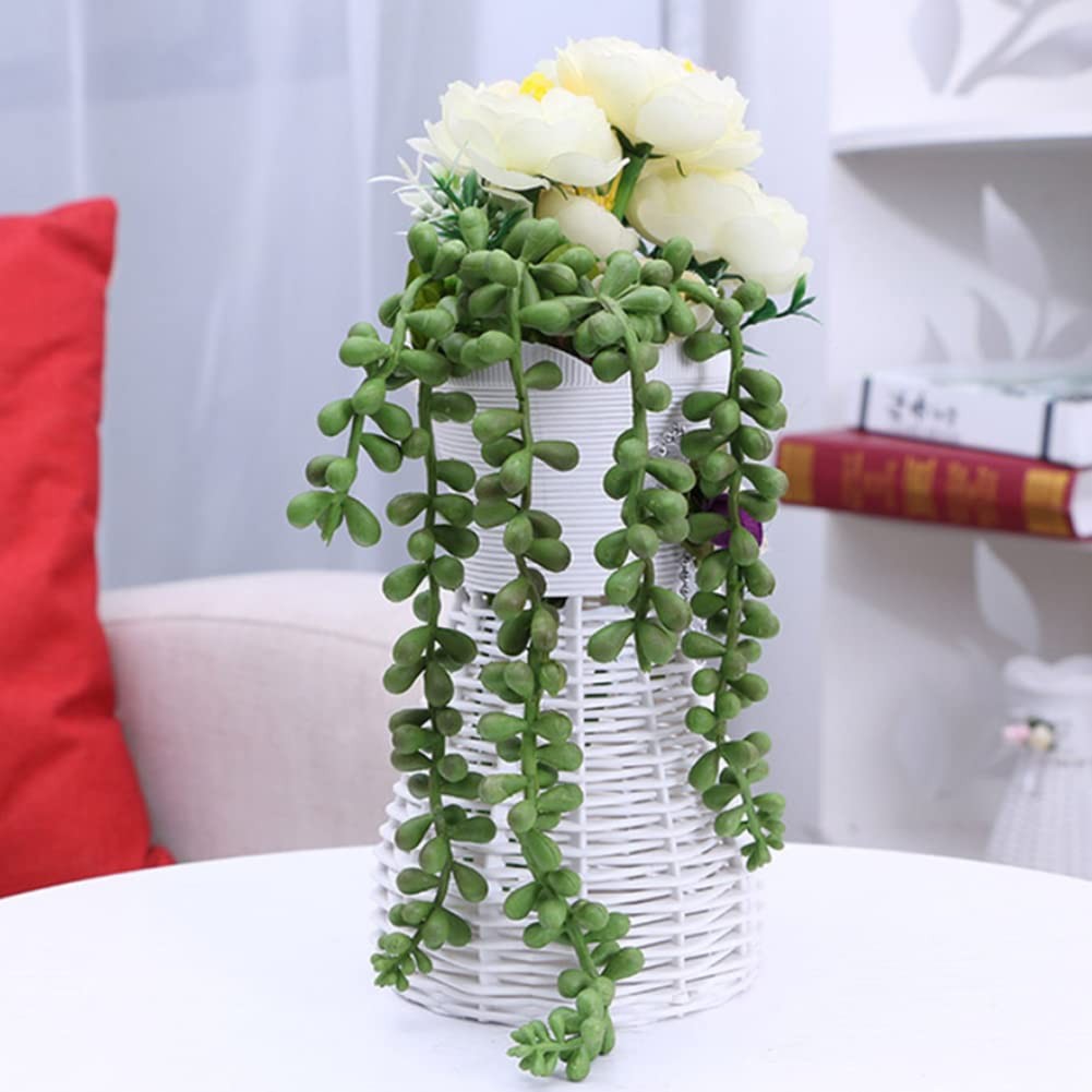 3 Pack Artificial Plant Succulent Plants Hanging String Pearls Plant Fake Lov…