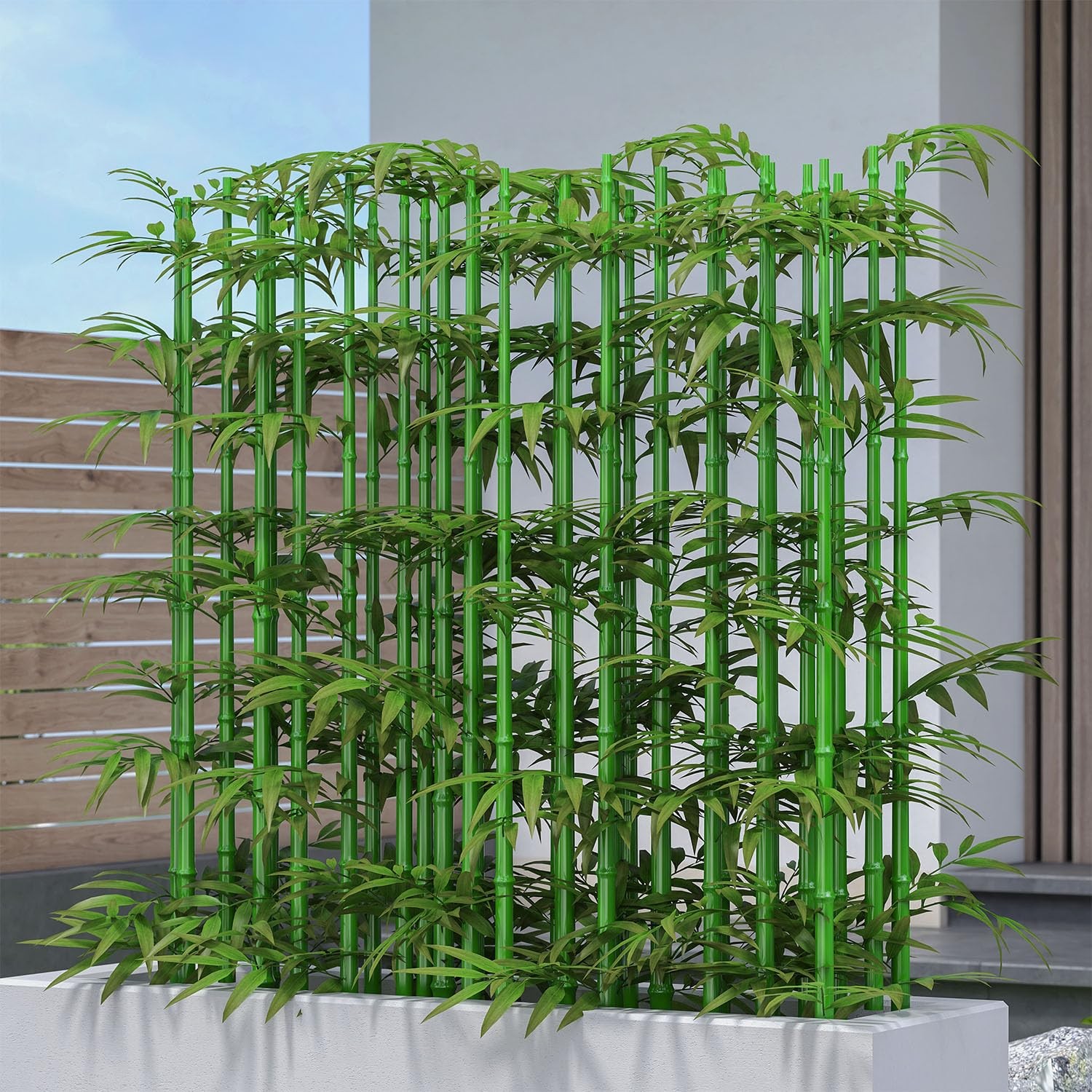 Artificial Bamboo Tree 5ft Fake Bamboo Privacy Screen Plants 10Pack