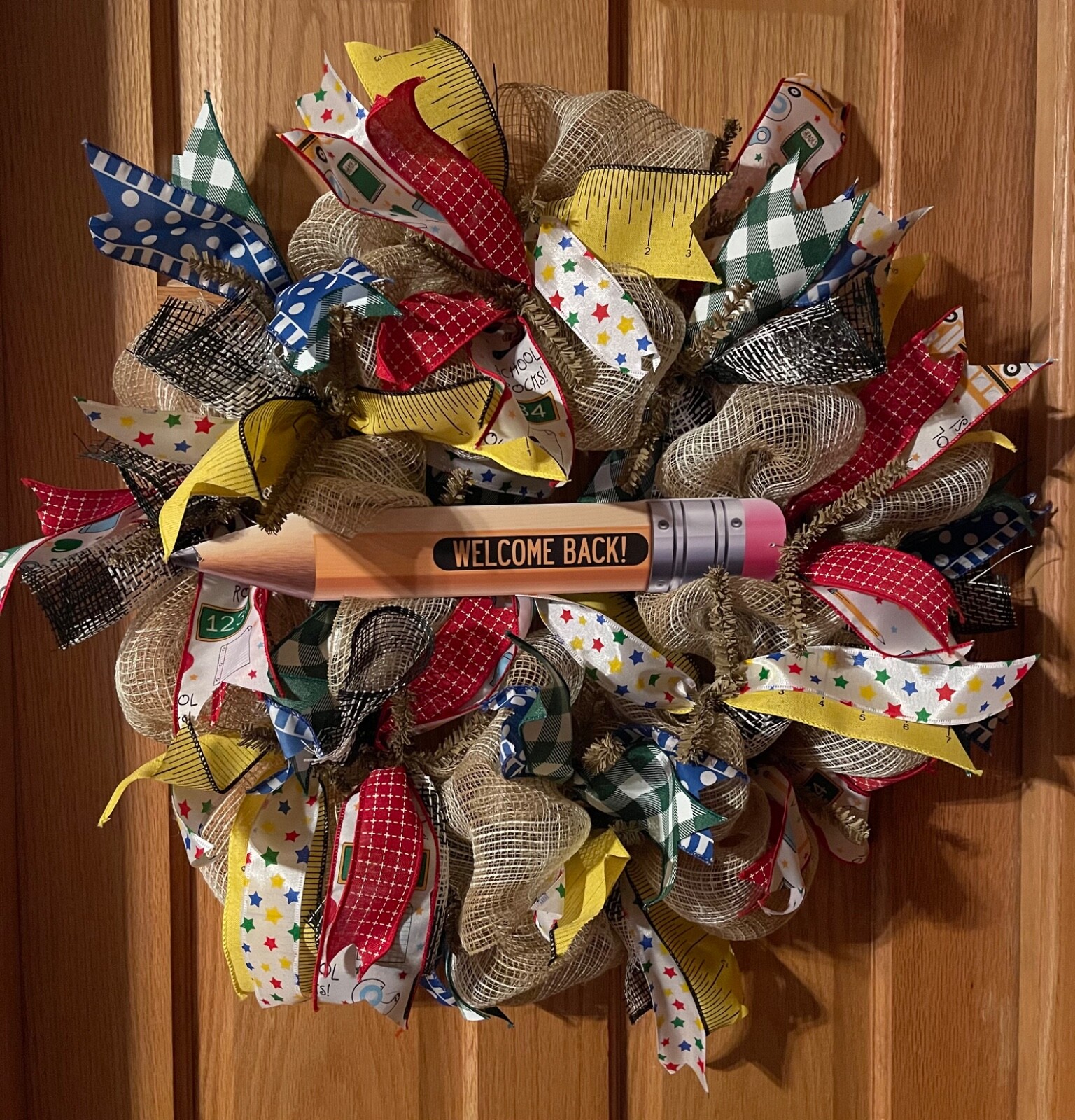 24” hanging wreaths for door – Fall, Back To School, Halloween, Christmas, etc.