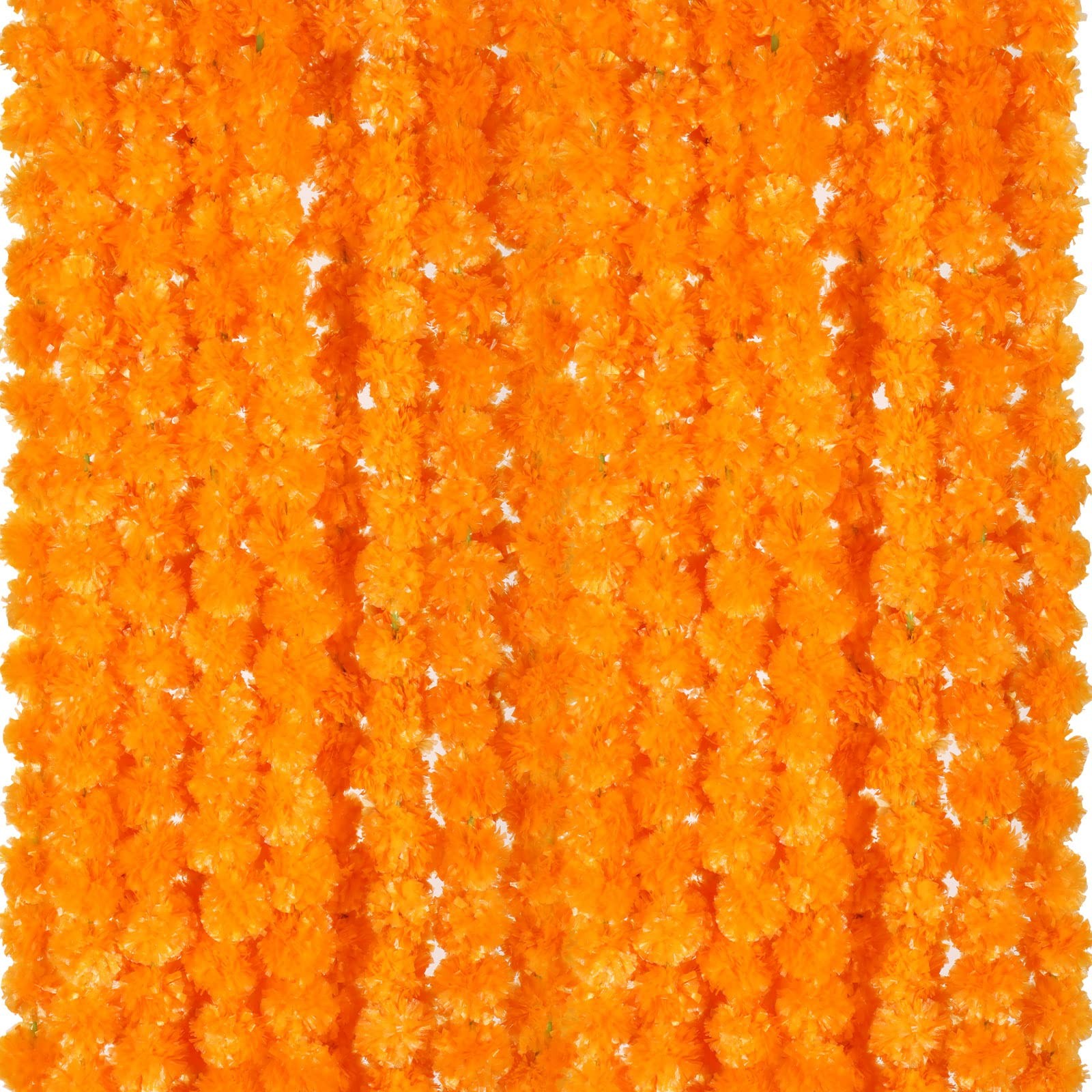 Giegxin 15 Pack Marigold Garland for Decoration 5 ft Long Strands Faux Artifi…