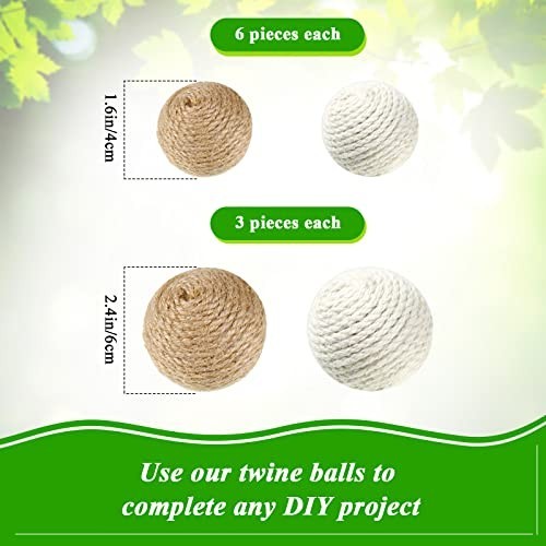 Decorative Balls 36 Pack Twine Moss 4 Sizes Vase Filler Centerpiece Wedding