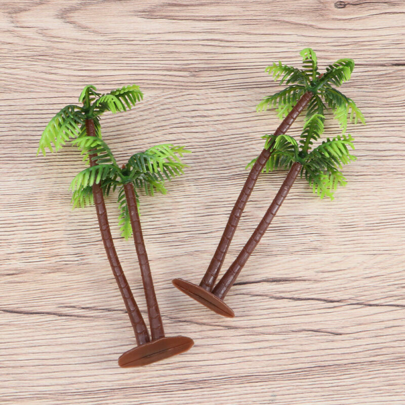 5Pcs Mini Fake Coconut Palm Tree Micro Landscape Aquarium Fish Tank Decor