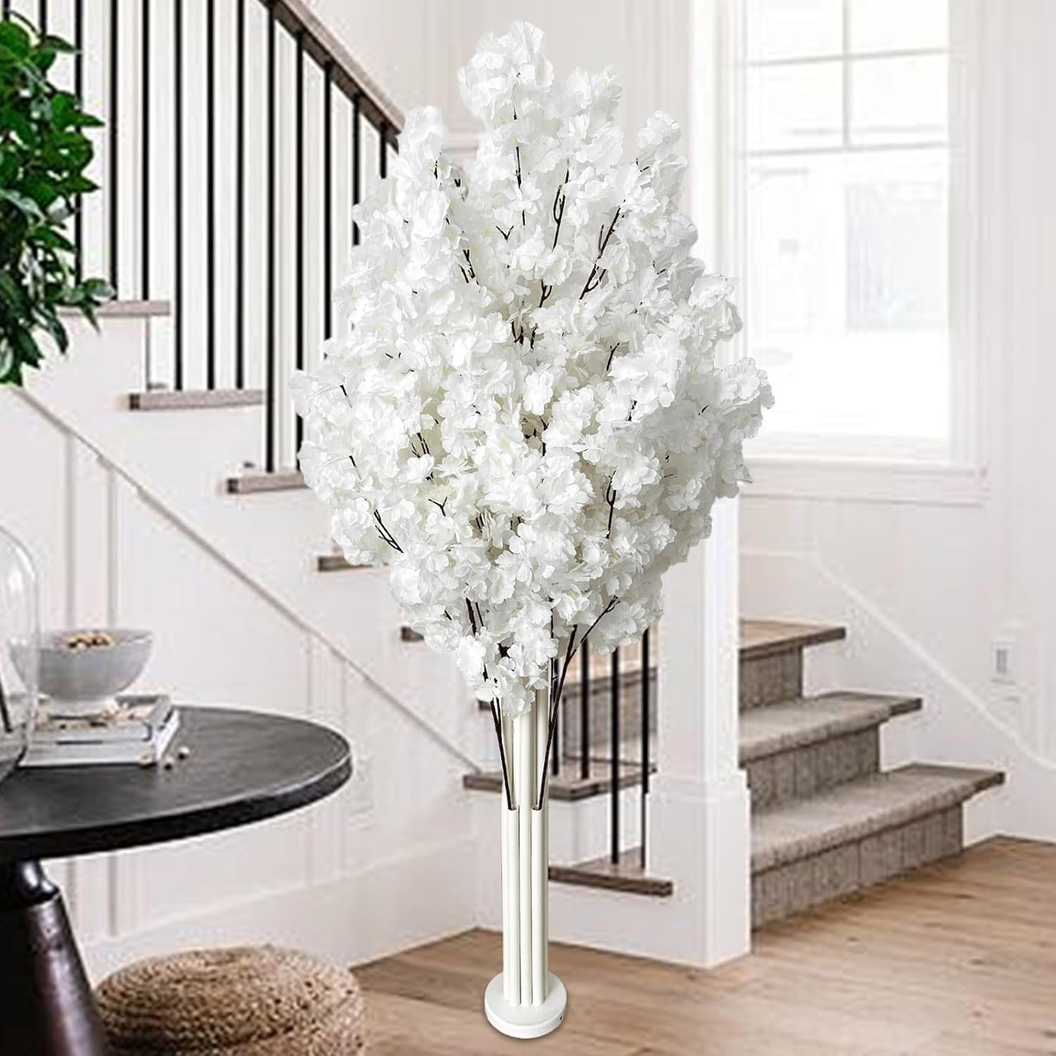 White Cherry Blossom Tree with Stand for Wedding & Party Decor