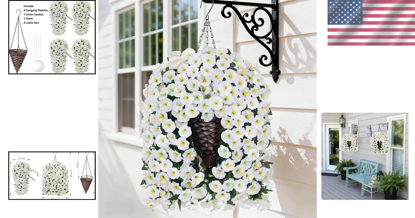 Realistic Morning Glory Flowers for Yard Patio Decoration