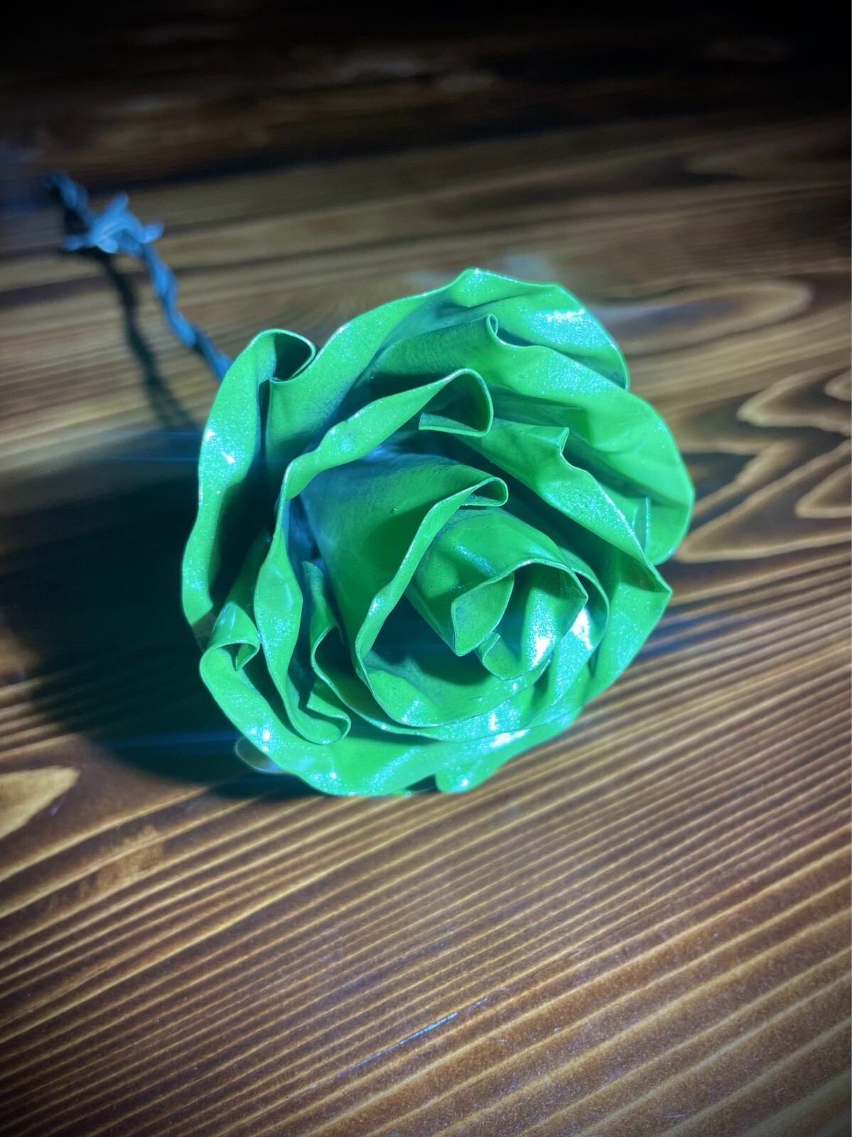 ST. PATRICK’S DAY Hand Crafted Lime Green PEARL metal rose Love GIFTS!